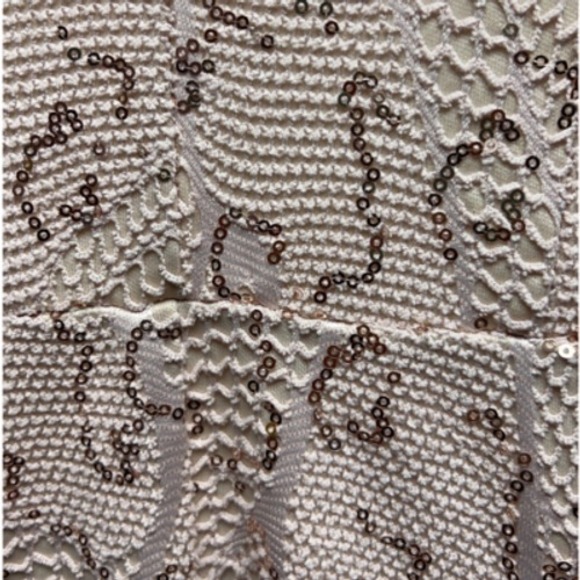 Bailey Blue Pink Abstract Sequin Crochet Overlay Mini Party Dress Women Size S - Picture 5 of 8